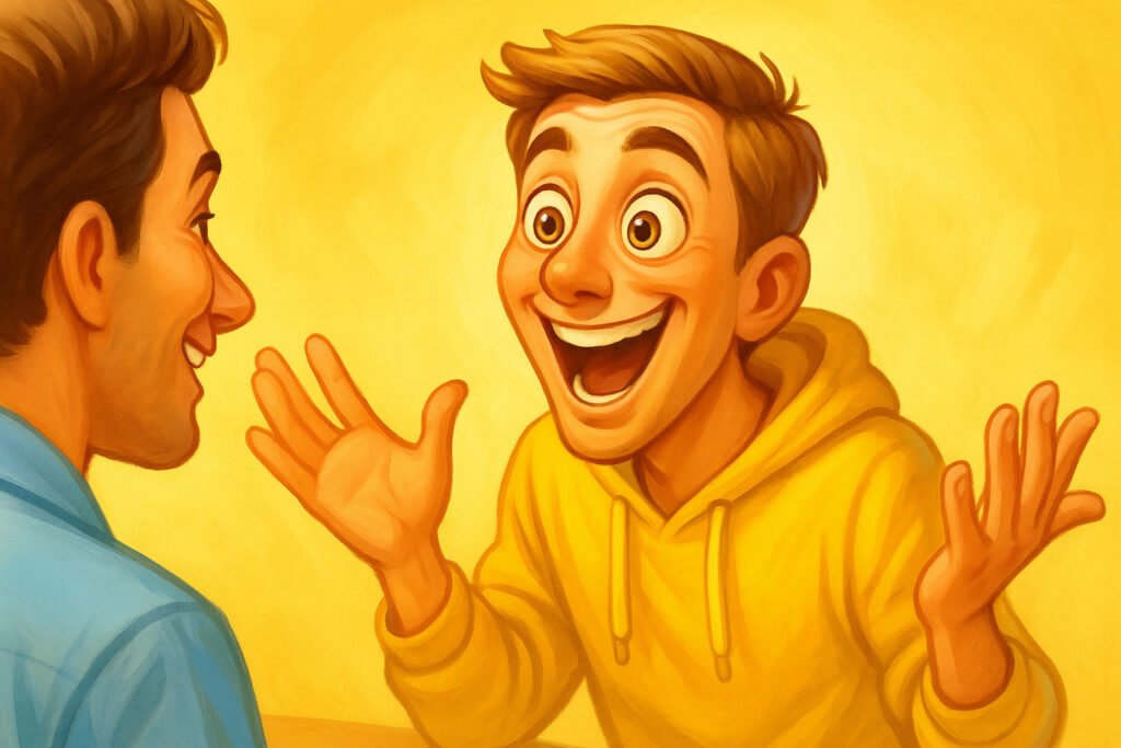 l'enthousiasme communicatif du profil jaune influent du DISC